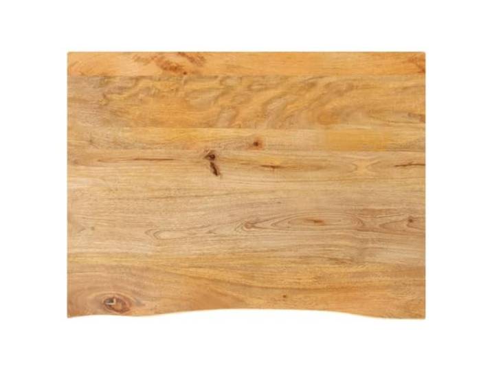 POUFGDR Tischplatte Mangobaum, massiv, 70 x 60 x 2,5 cm Rustikaler lebender Rand, multifunktionale Ersatzplatte, leicht zu reinigen