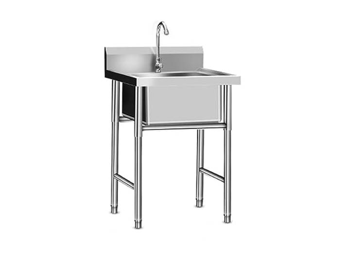 Atduglanix Verbessertes Allzweckspülbecken aus Edelstahl mit 1/2 Fach, freistehender gewerblicher Spüle, Spülbecken for Wäscherei, Restaurant, Küchenspüle im Innen- und Außenbereich (Size : 70x70x80c