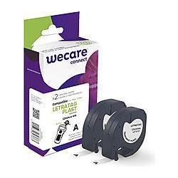 Armor OWA WECARE (VPE 2) kompatibel zu DYMO Etiketten (S0721550 / S0721530) (1.20 cm, Schwarz, Transparent) (K80016W4)