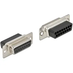 DELOCK D-Sub 15 Pin Crimp Buchse, Metall, 4 Stück