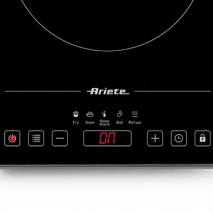 Ariete 1997 Piastra A Induzione Singola Portatile, Vetro-nero