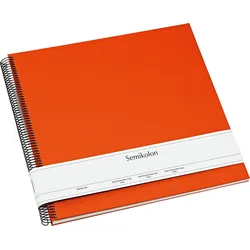 Uni Economy Fotoalbum groß orangefarben mit weißen Karten