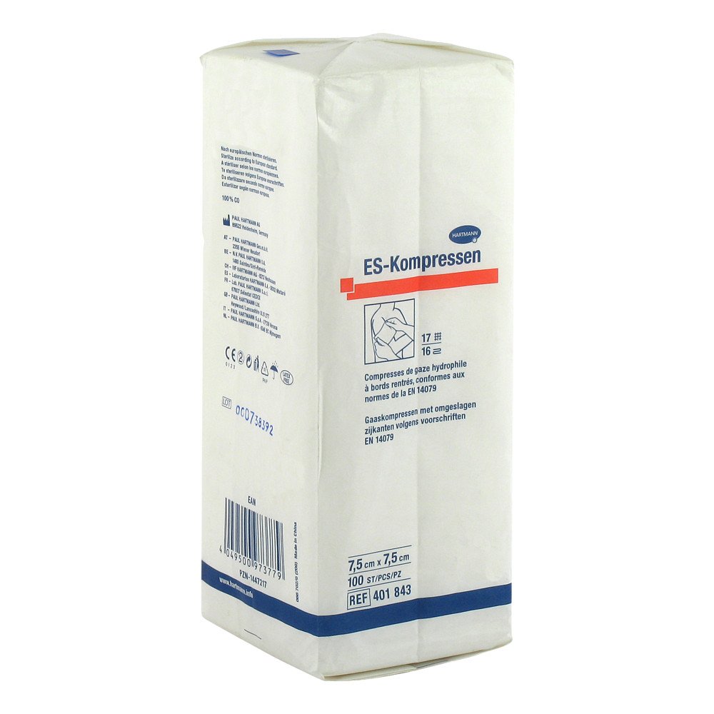PAUL HARTMANN AG Es-kompressen unsteril 7,5x7,5 cm 16fach 01447217