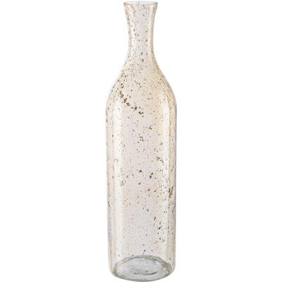 Tischvase CREATIV HOME "Dekovase Marble Finish", braun (transparent, hellbraun), H:47cm Ø:12cm, Glas, Vasen, in Flaschenform, mit Farbakzenten