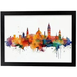 POSTER Sevilla Im Aquarell-Stil. A4 Rahmenlos