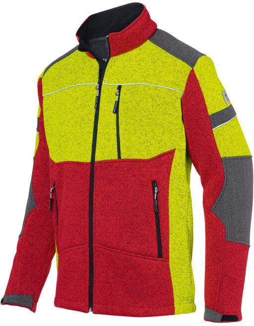 Veste tricotée FOREST rouge/jaune Forme 1650 Taille M ; Kübler Workwear (1650 7327-5635-M)