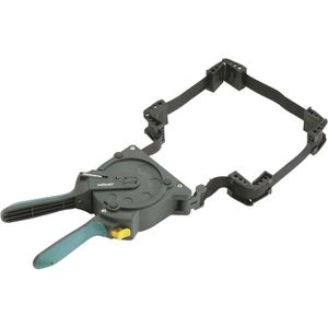 Wolfcraft Rahmenspanner 3681000, Bandlänge 5m, 4 Spannbacken, Einhand-Bedienung, Aufrollautomatik