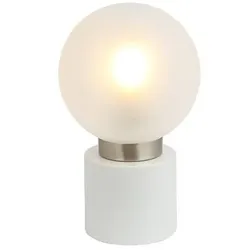Globo 21003WN Marka Tischleuchte Metall Weiß Matt, 1X E14