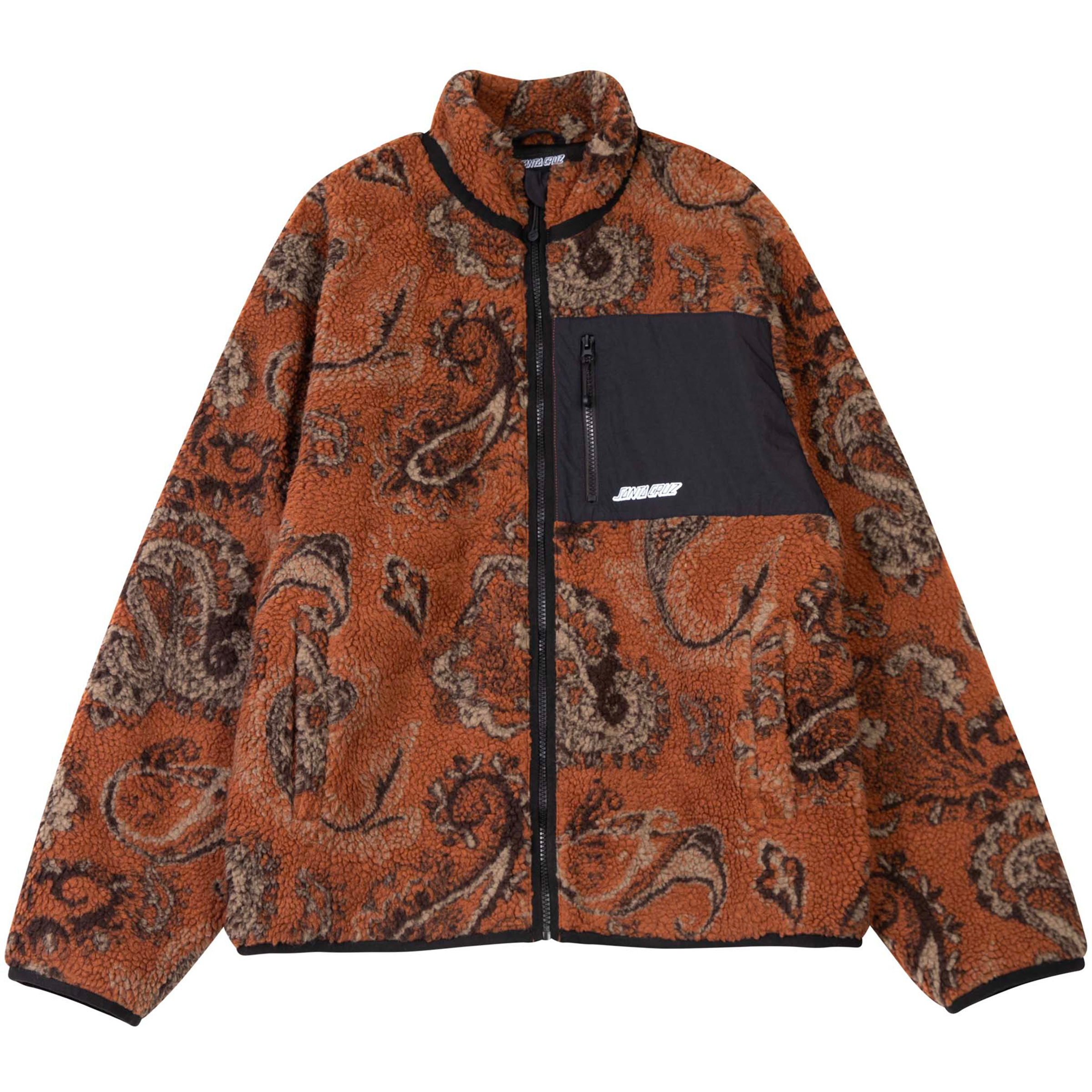Santa Cruz Freestyle Herren Fleecejacke braun Größe L Windabweisend