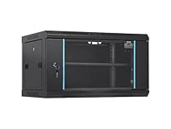VEVOR Armoire de Serveur réseau 6U boîtier de Serveur Montage Mural Profondeur 394 mm Charge 90 kg avec Panneaux latéraux en Verre verrouillables pour équipement Informatique, appareils audiovisuels