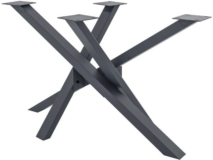 CLP Tischbein Jimmy, Kreuzgestell für DIY, Tischkufen, Metall