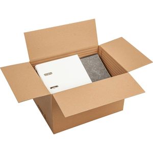 Smartboxpro Faltkartons 1-wellig, 10 Stück, mit Automatikboden,Innenmaße 390 x 280 x 100-240mm