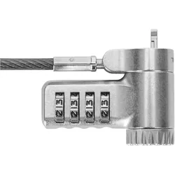 Targus Ultimate Resettable Combo, Notebook Security, Silber