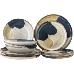 Jules Essgeschirr-Set, blau, 12-teilig