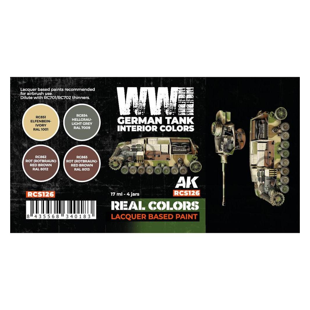 AK Interactive WWII German Tank Interior Colors SET (17 ml) (RCS126)