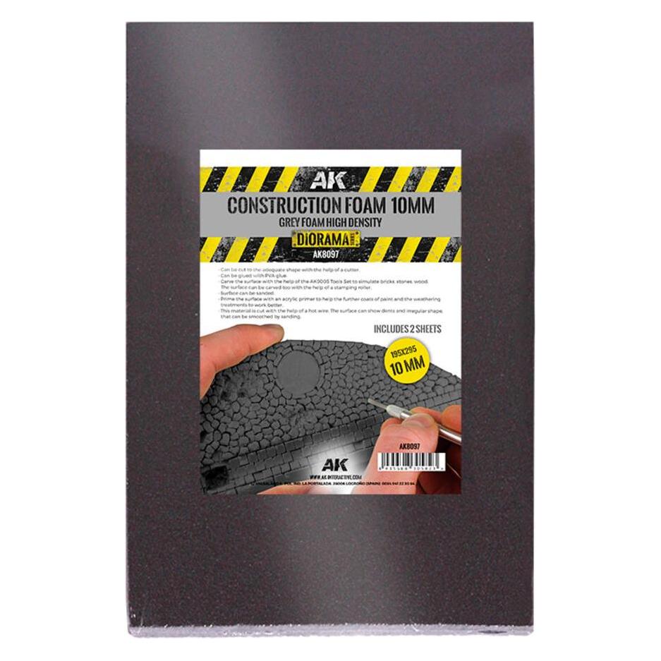 AK Interactive CONSTRUCTION FOAM 10MM - BLUE FOAM 195 x 295 MM (2 SHEETS) (AK8097)