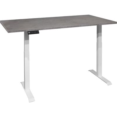 Schreibtisch MÄUSBACHER "Big System Office", weiß (weiß matt, graphit, weiß matt, graphit), B:180cm, Tische, Schreibtisch, Breite 180 cm, elektrisch höhenverstellbar