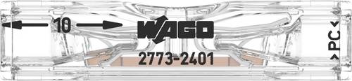 WAGO 2773-2401-100 Durchgangsklemme flexibel: - starr: 0.75-4mm² Polzahl: 1 Inhalt: 100 St. Transparent