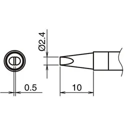 Hakko Aktiv-Lötspitze Format 2.4D (Lötspitze), Lötgerät Zubehör