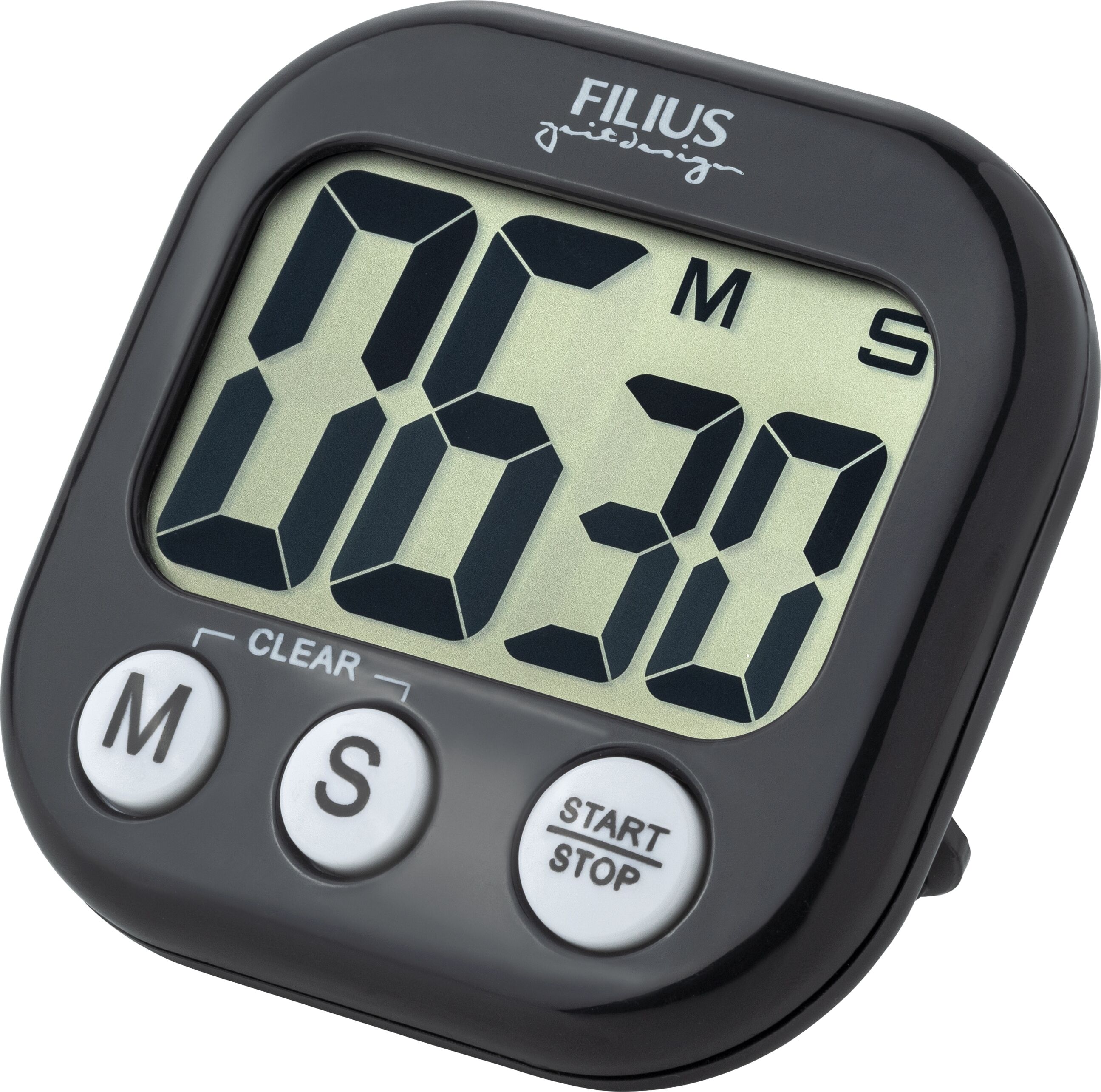 Kurzzeitmesser FILIUS ZEITDESIGN, schwarz, Wecker, Eieruhr, Küche, Küchentimer, Küchenaccessoires, digital, Piepalarm