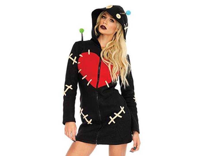 Leg Avenue Cozy Voodoo Doll Kostüm, schwarz, Größe: Medium (EUR 38)