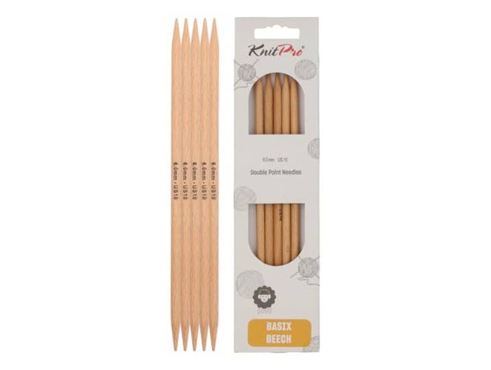 KnitPro Basix Beuken Dubbelpuntige Naalden 8 (20cm) 6.00mm