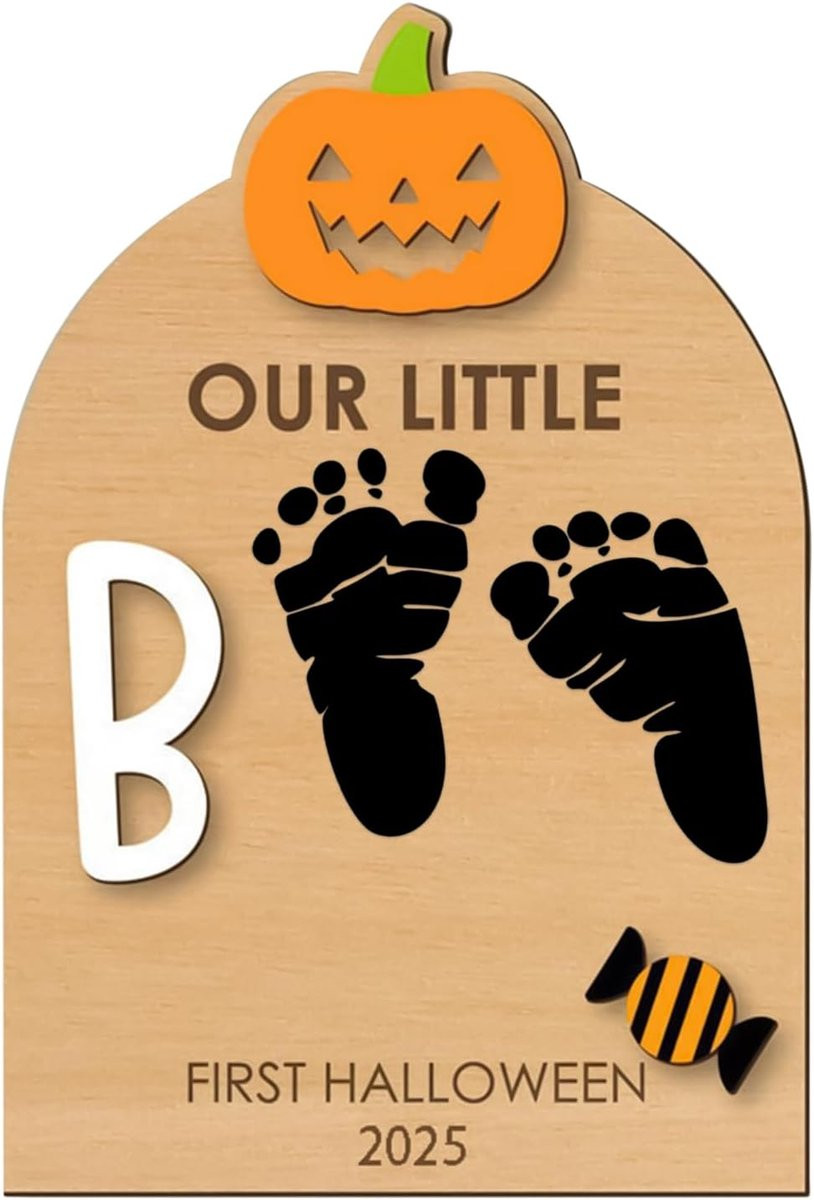 Baby Hand- en Voetafdruk Set - Baby Memory Kunst Frame van Natuurlijk Hout