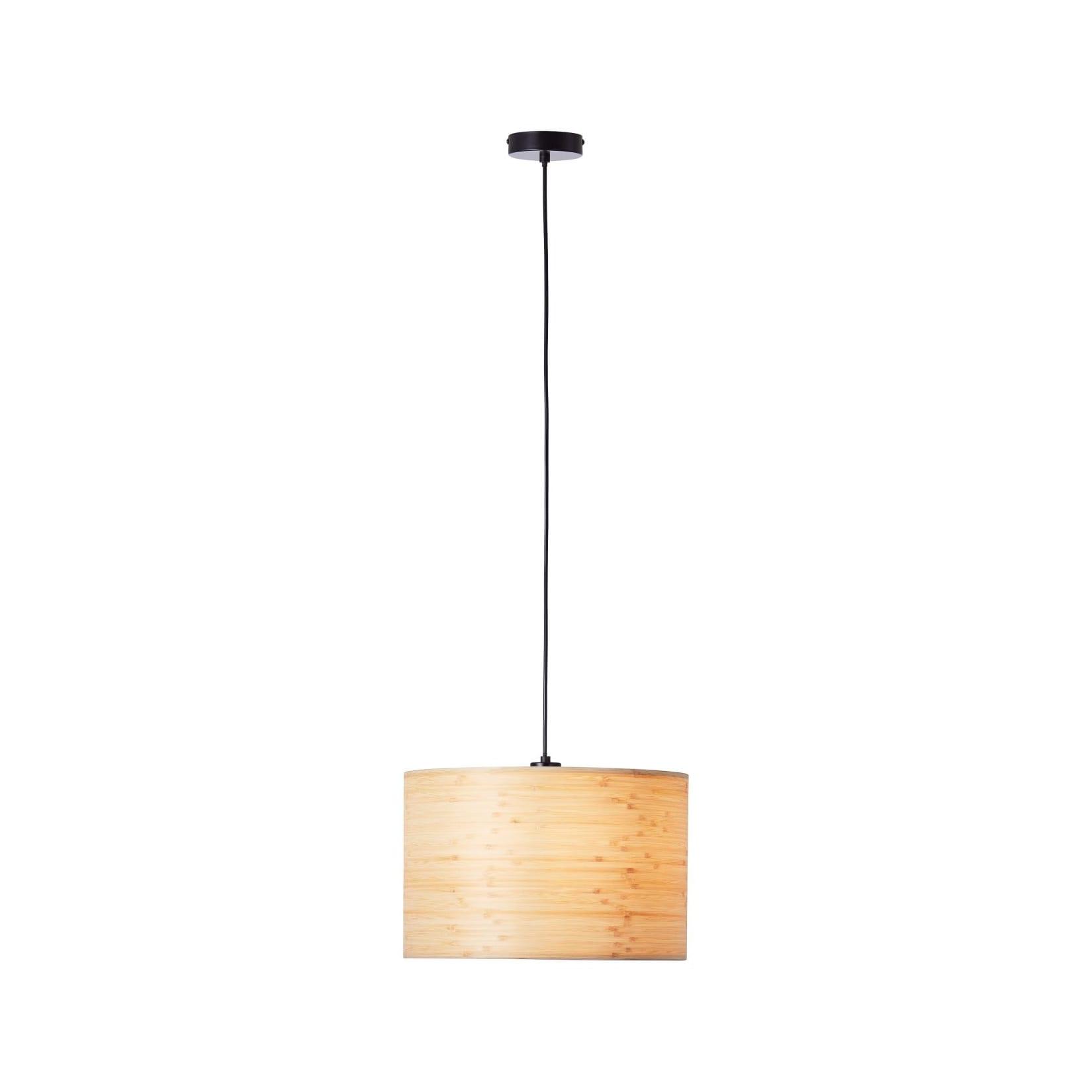 BRILLIANT Lampe , Romm Pendelleuchte 35cm holz hell/schwarz , 1x A60 , E27 , 52W , Kabel kürzbar / in der Höhe einstellbar