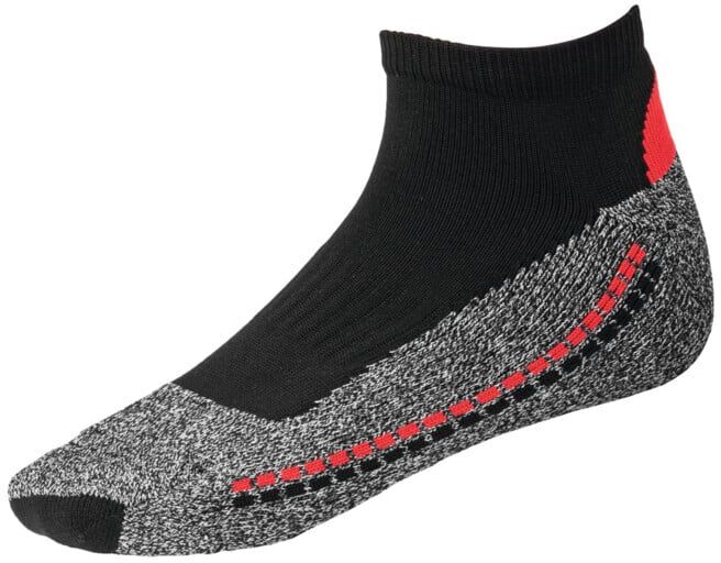 Holex Chaussettes fonctionnelles, courtes, noir / rouge / gris, Taille unisexe: 42-44 (091997 42-44)