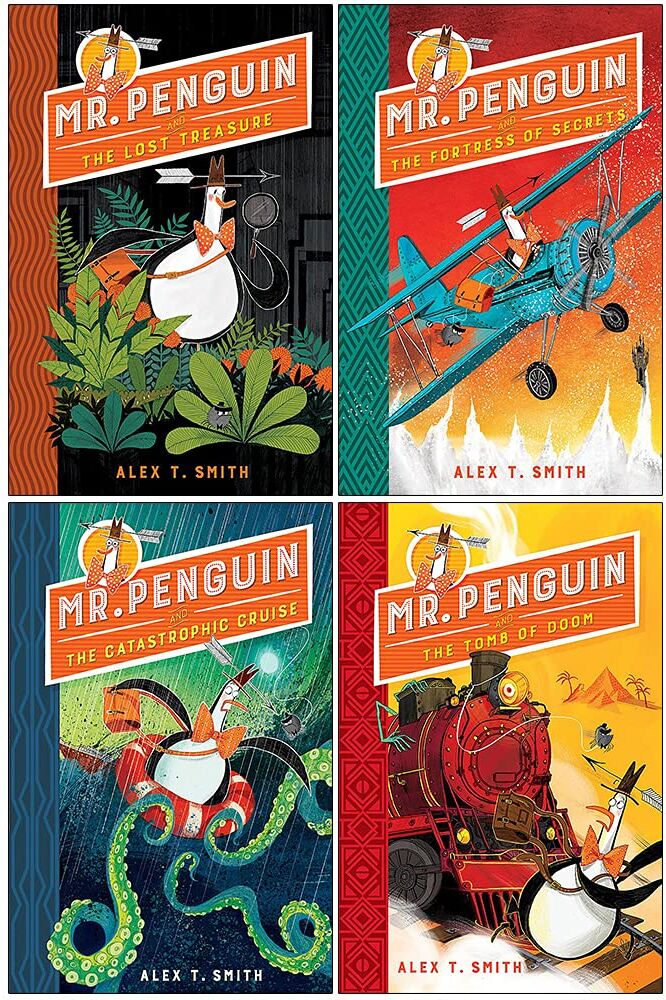 Hodder Children's Books Mr Penguin 4 Books Collection Set by Alex T. Smith – Funny Mystery Adventure Collection for Kids