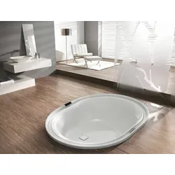 Hoesch Ergo+ Badewanne oval 2000x1600 mm weiß/verchromt