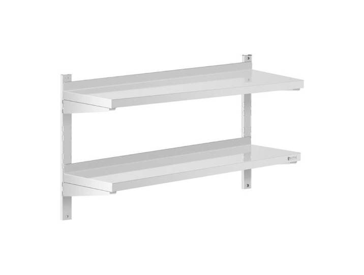 Étagère murale professionnel acier inoxydable - 2 tablettes - 30 x 100 cm 14_0001548