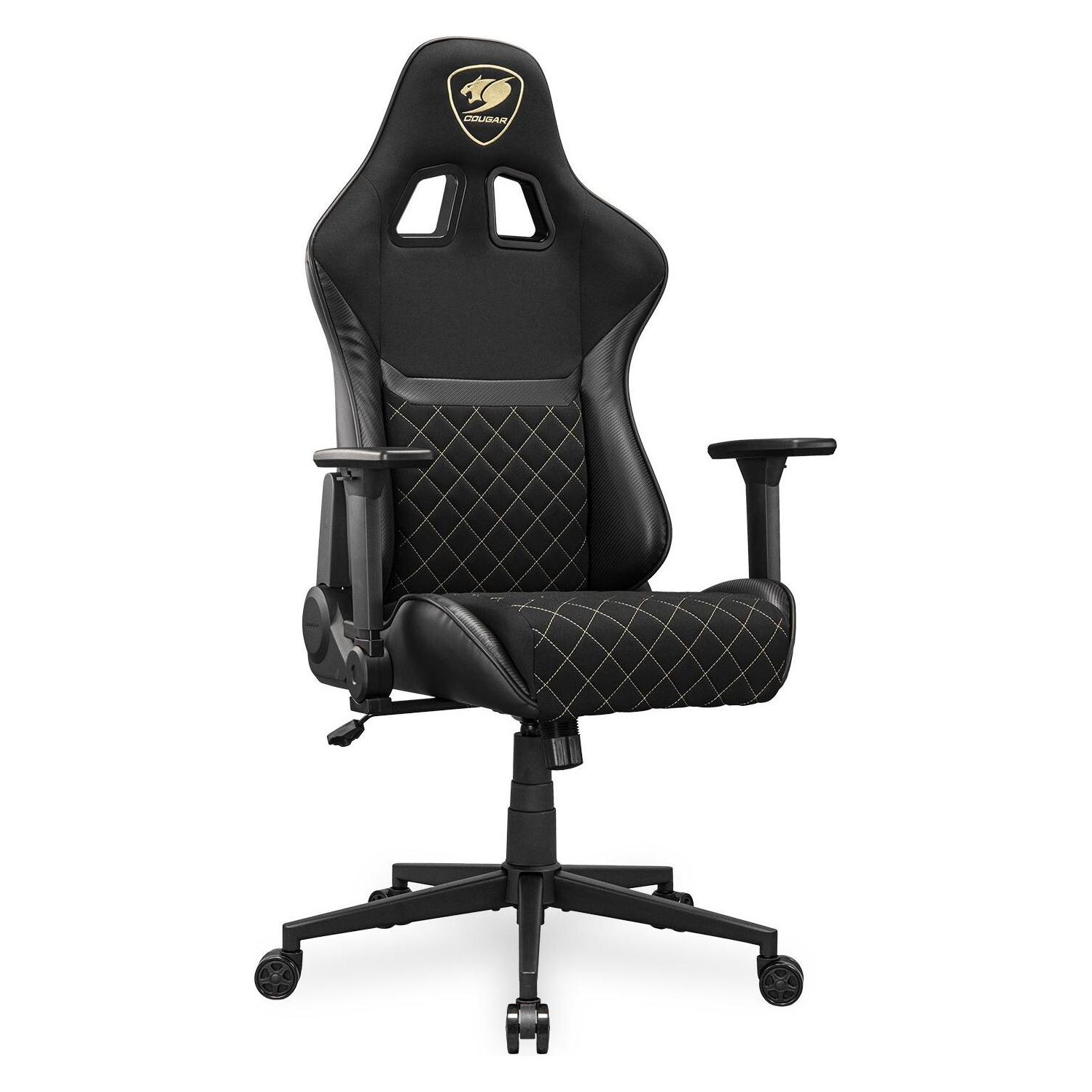 Cougar Gaming-Stuhl Armor One V2 Gold F, PVC/Stoff, Schwarz (CGR-A2F-GLB)