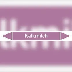 Rohrleitungskennzeichen Kalkmilch - 270x37 mm Folie selbstklebend