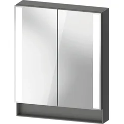 Duravit Collection One Spiegelschrank, seitliche Lichtfelder, 600x155x750mm, QA7150049492000, Farbe: Graphit Matt/CH Netzstecker