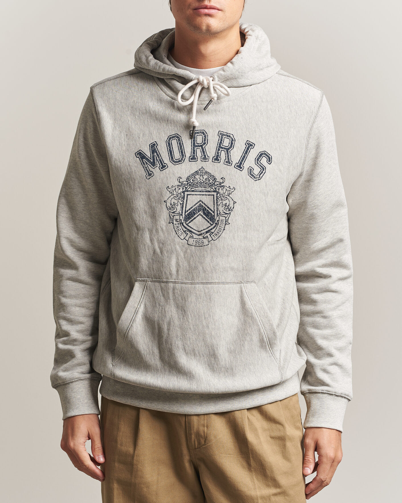 Morris Darrow Hoodie Grey men S Grå