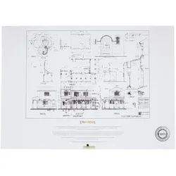 Weta Workshop, Bilder, Le Seigneur des Anneaux plan de construction Art Print The Courtyard of Minas Tirith 59 x 42 cm (41.60 x 1 cm)