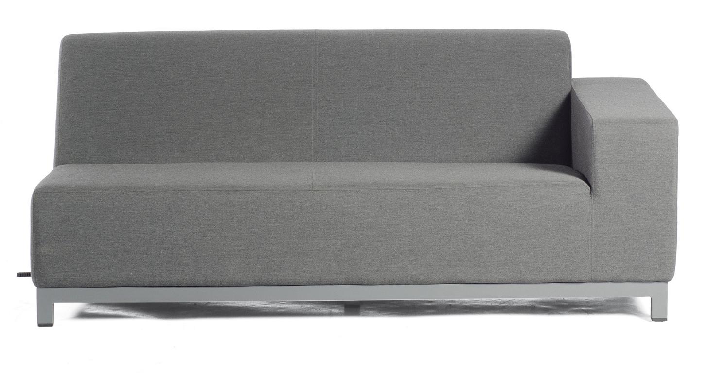 MUESING Eckmodul Solitaire 2-Sitzer rechts anthr azit sunbrella Outdoor Textil inkl. Kiss 16906131