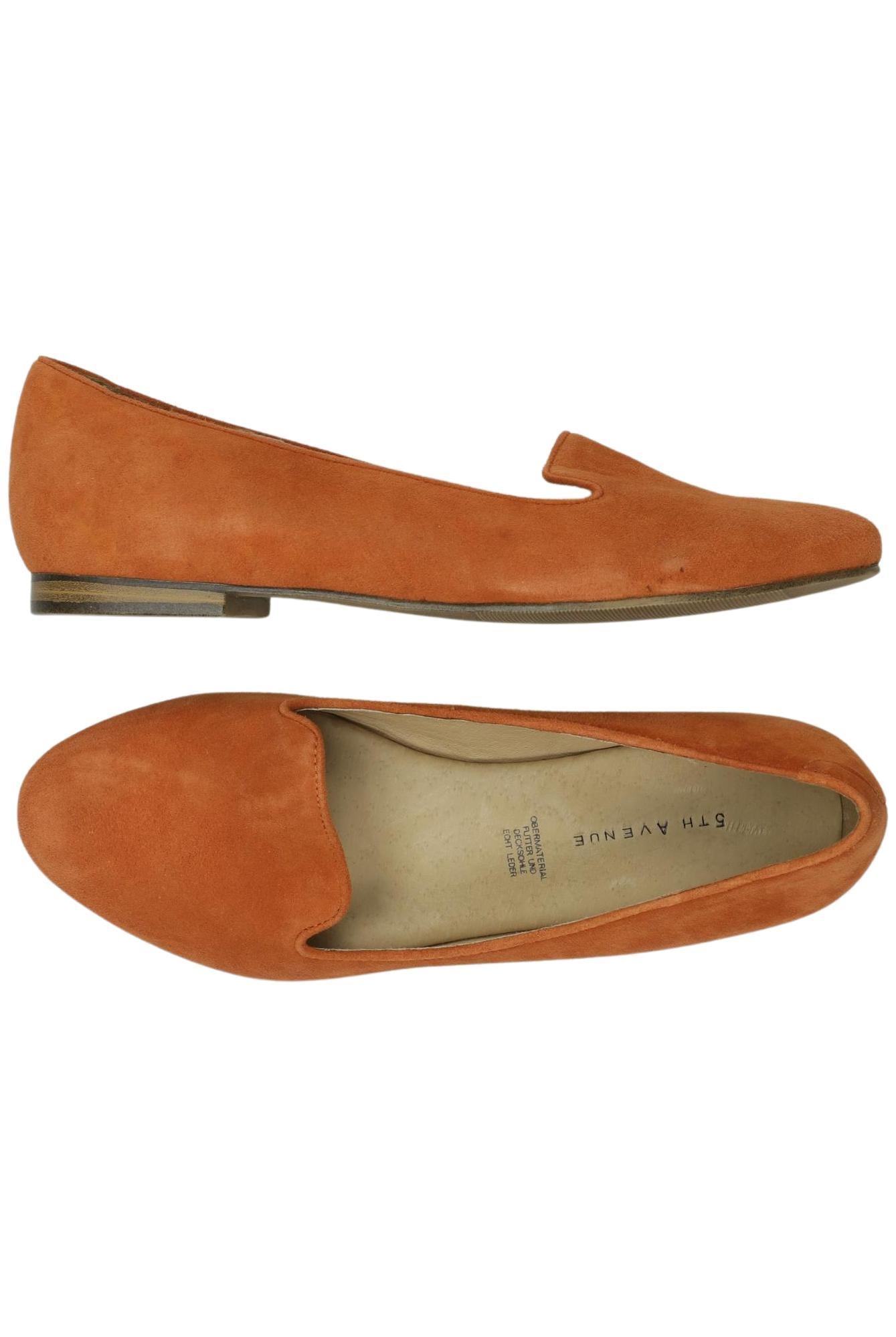 5th Avenue Damen Ballerina, Orange, Gr. EU 38, Leder - Second Hand