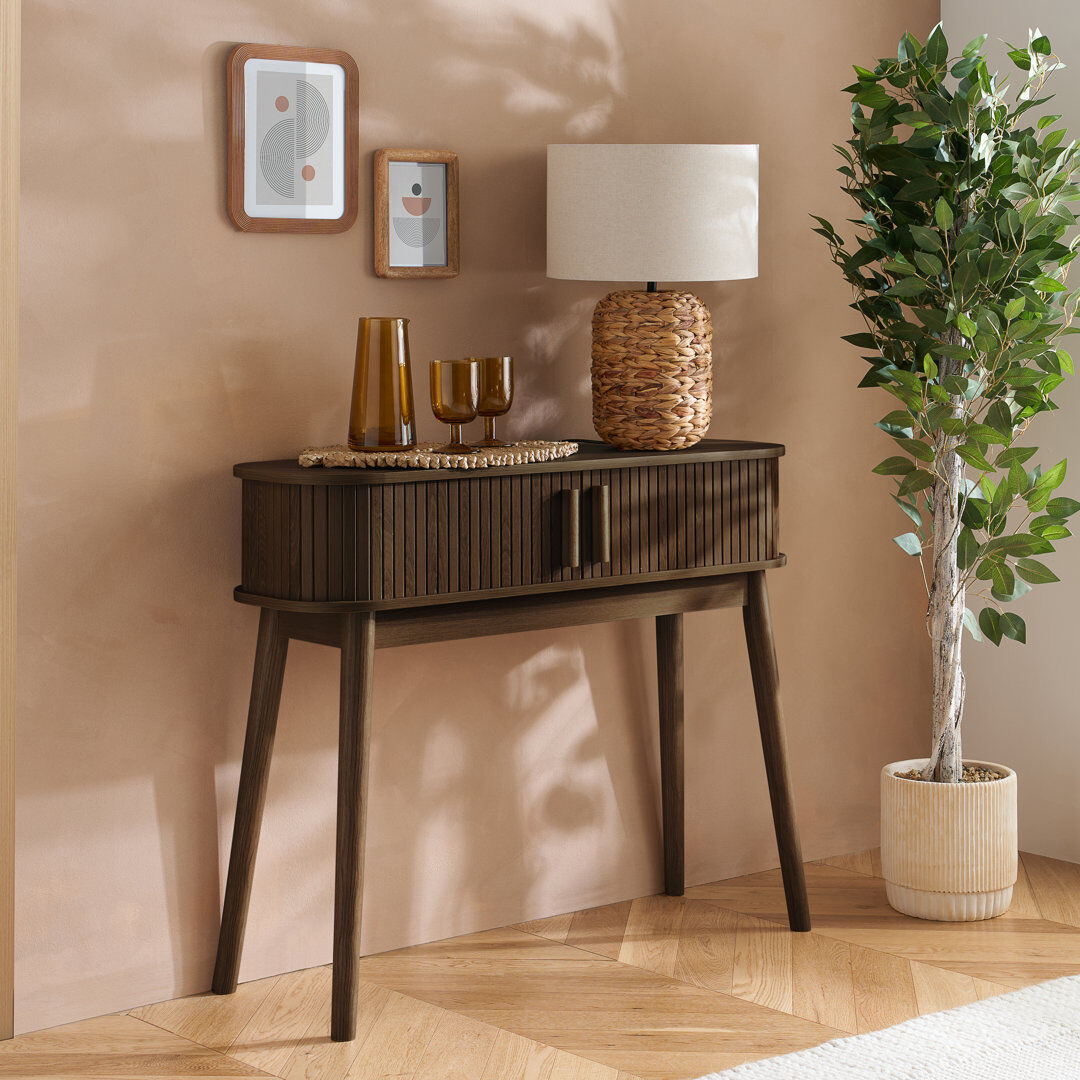 17 Stories Suire CONSOLE TABLE Walnut 80cm H X 100cm W X 30cm D