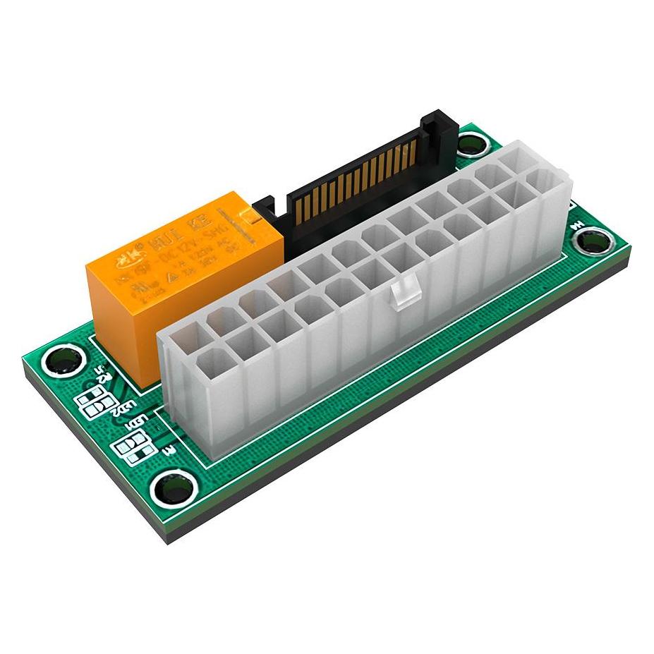 Akasa Dual-/Multi-Netzteil-Adapter für die Synchronisierung von Netzteilen (20+4 pin ATX, SATA) (AK-CBPW28-KT02)