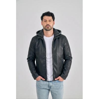 Lederimitatjacke FREAKY NATION "T-Sero-L", Herren, Gr. L(48), schwarz, Oberstoff: 100% Baumwolle. Futter: 100% Polyester, normal, Jacken