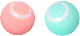 Inspire Curations RolliePounce Smart Interactive Rolling Ball Cat Toy blue pink2pcs