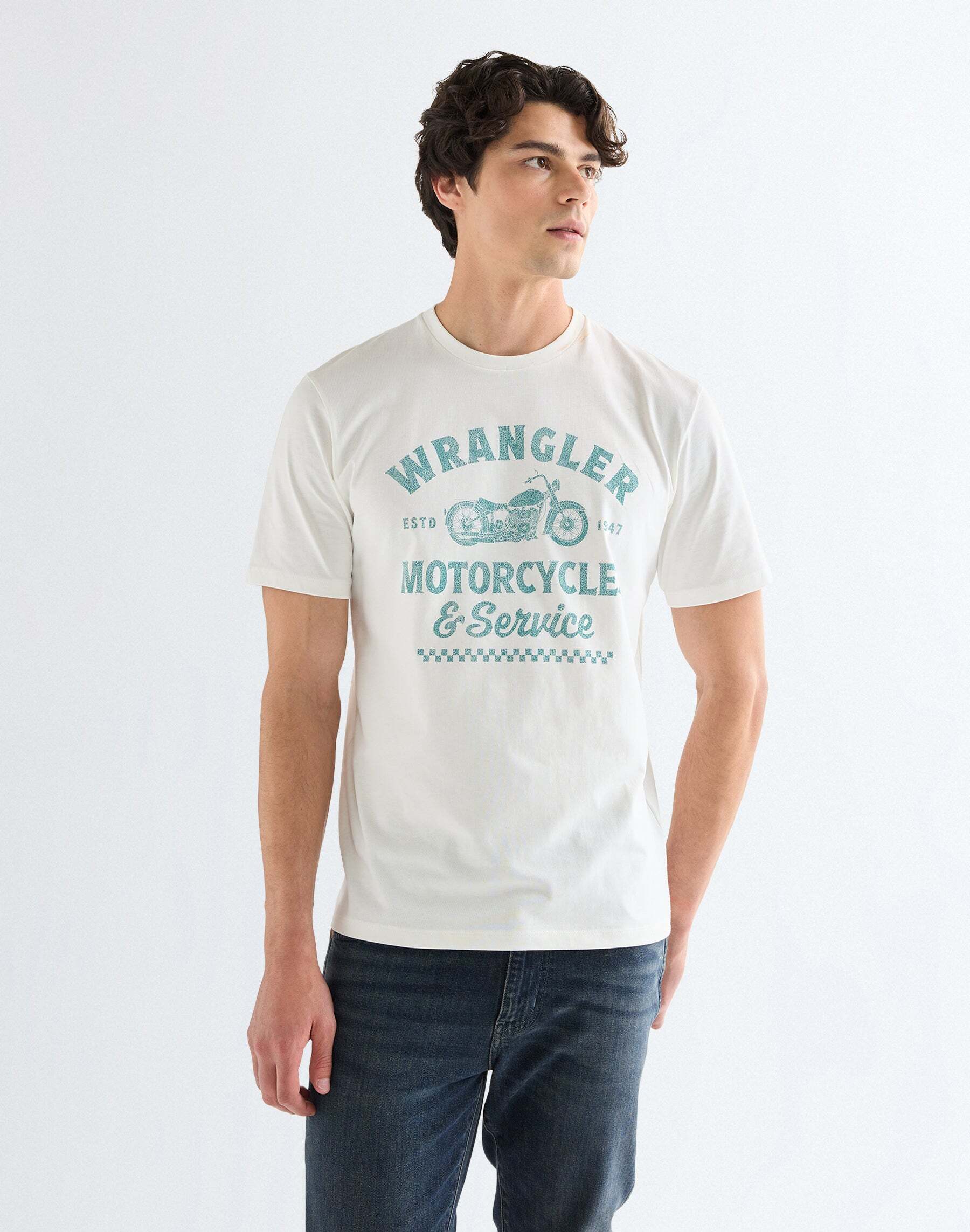 T-Shirt WRANGLER "WRANGLER T-Shirt Americana", Herren, Gr. 3XL, weiss (weiß), Obermaterial: 100% Baumwolle CO., Shirts T-Shirt weiß 3XL