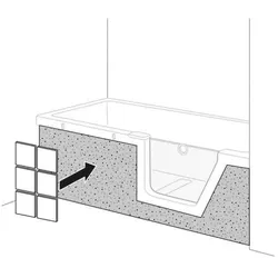 Duscholux Fliesenträger Front für Step-In Pure 180x80.. - Zubehör