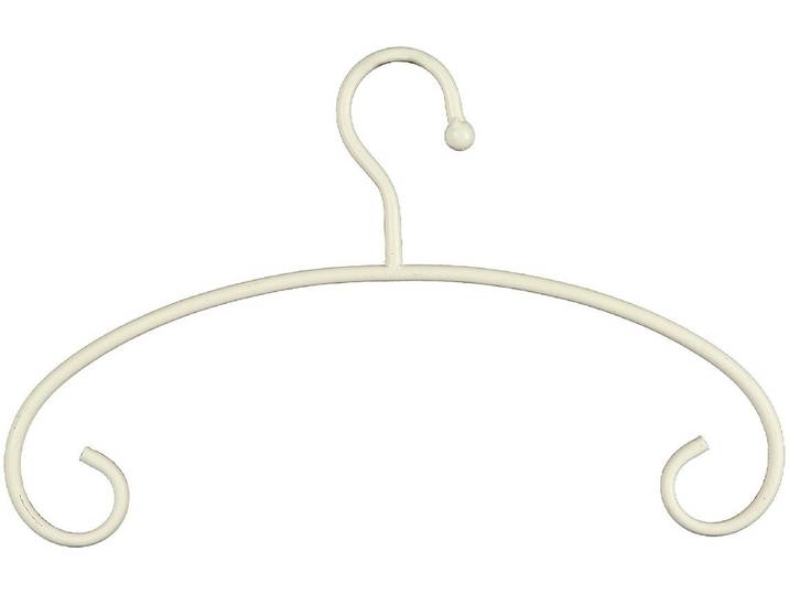 Kleiderbügel AMBIENTE HAUS Kleiderbügel aus eisen - antikweiss , braun (antikbraun), B:40cm H:27cm T:2cm, Eisen, Kleiderbügel, Kleiderbügel