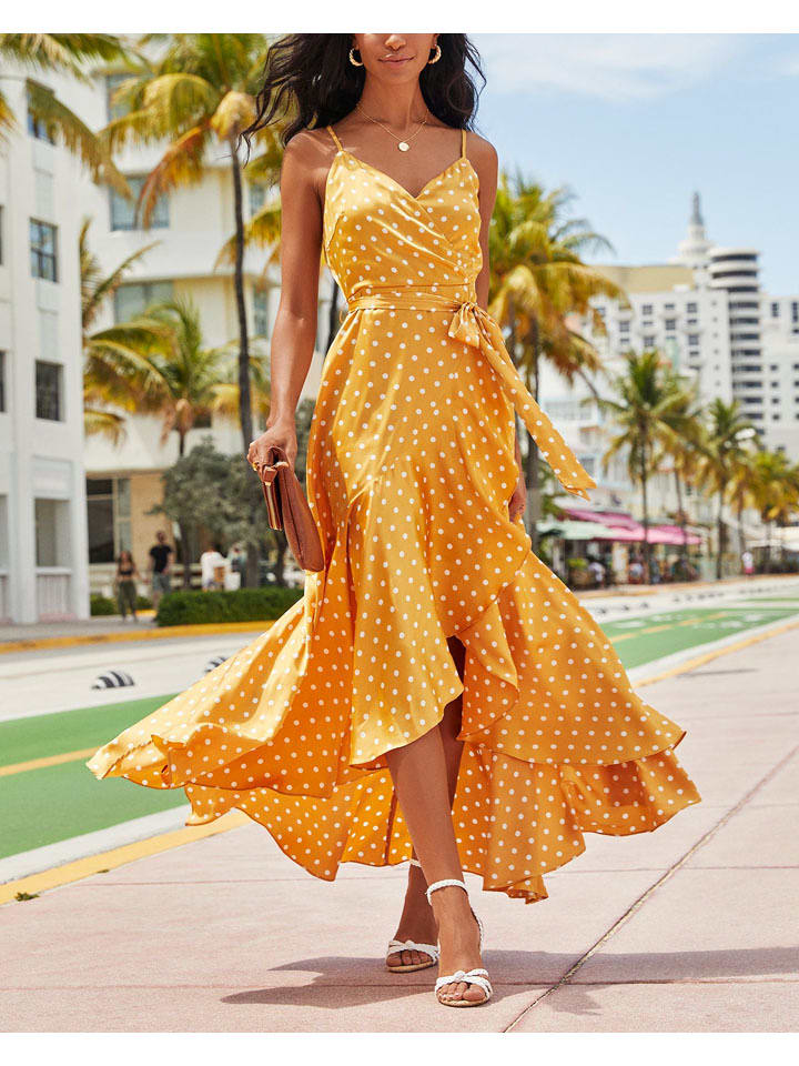 Milan Kiss Kleid in Senf - S