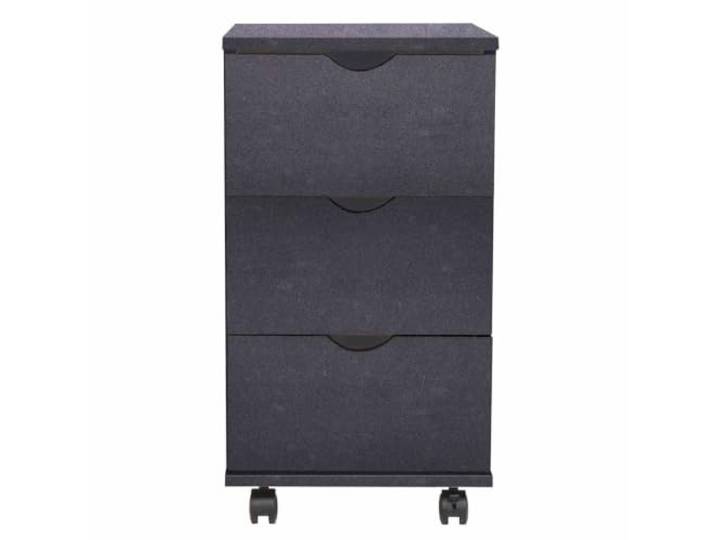 Schubladenschrank mit 3 Schubladen, Aufbewahrungsmöbel aus technischem Holz Rahmen aus Holz, Rollen aus Kunststoff, modernes Design, einfache Montage, für Büro und Wohnzimmer