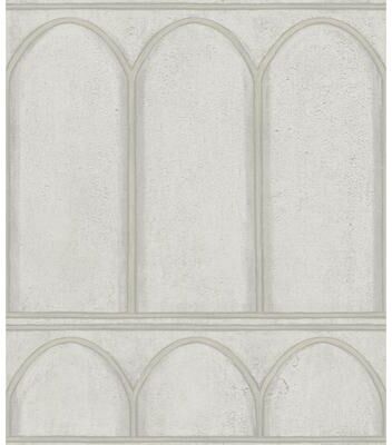 York Wallcoverings Arches Grey & Pearl Wallpaper