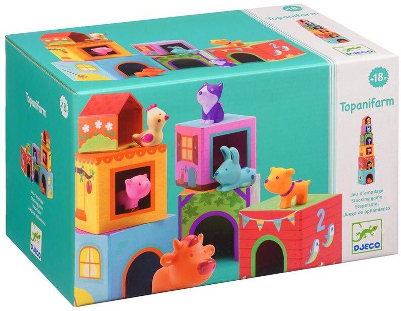 Cubes empilables Topanifarm - Djeco
